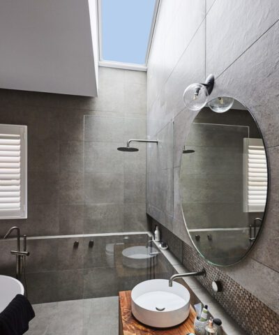 Photo of VELUX skylights in modern bathroom