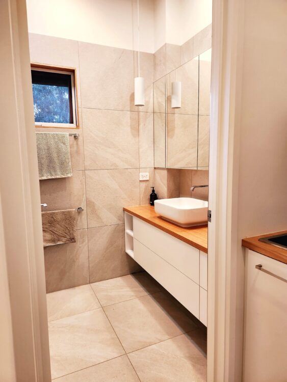 Richmond Victorian Cottage Turned into a Spacious Home - Downstairs Bathroom