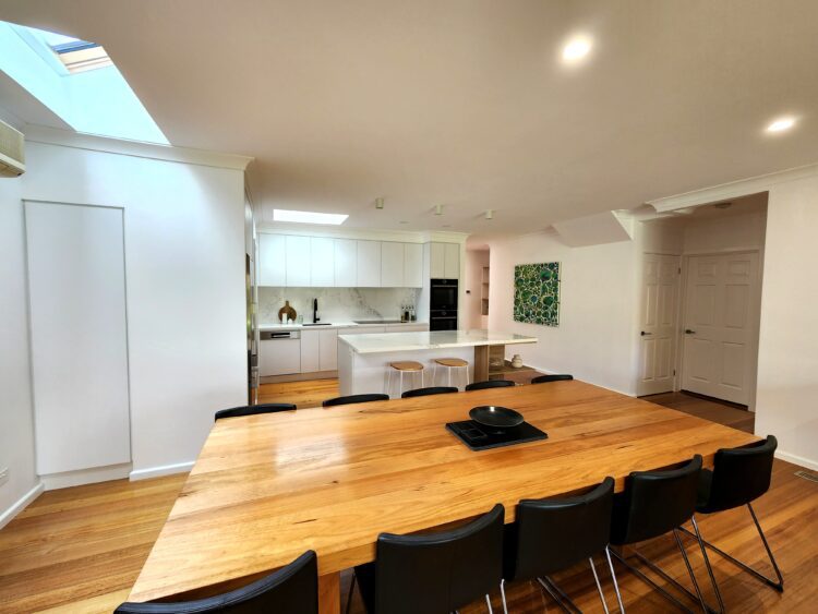 Stylish First Floor Parents Retreat & Existing Home Renovation in Box Hill Kitchen and Dining